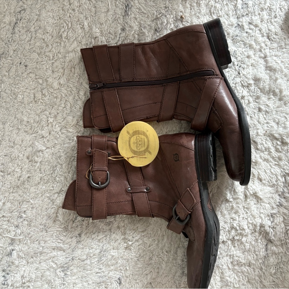 Brown Leather Ankle Boots